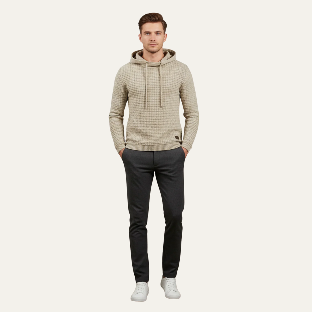 Men’s Classic Fine Knit Hooded Sweater