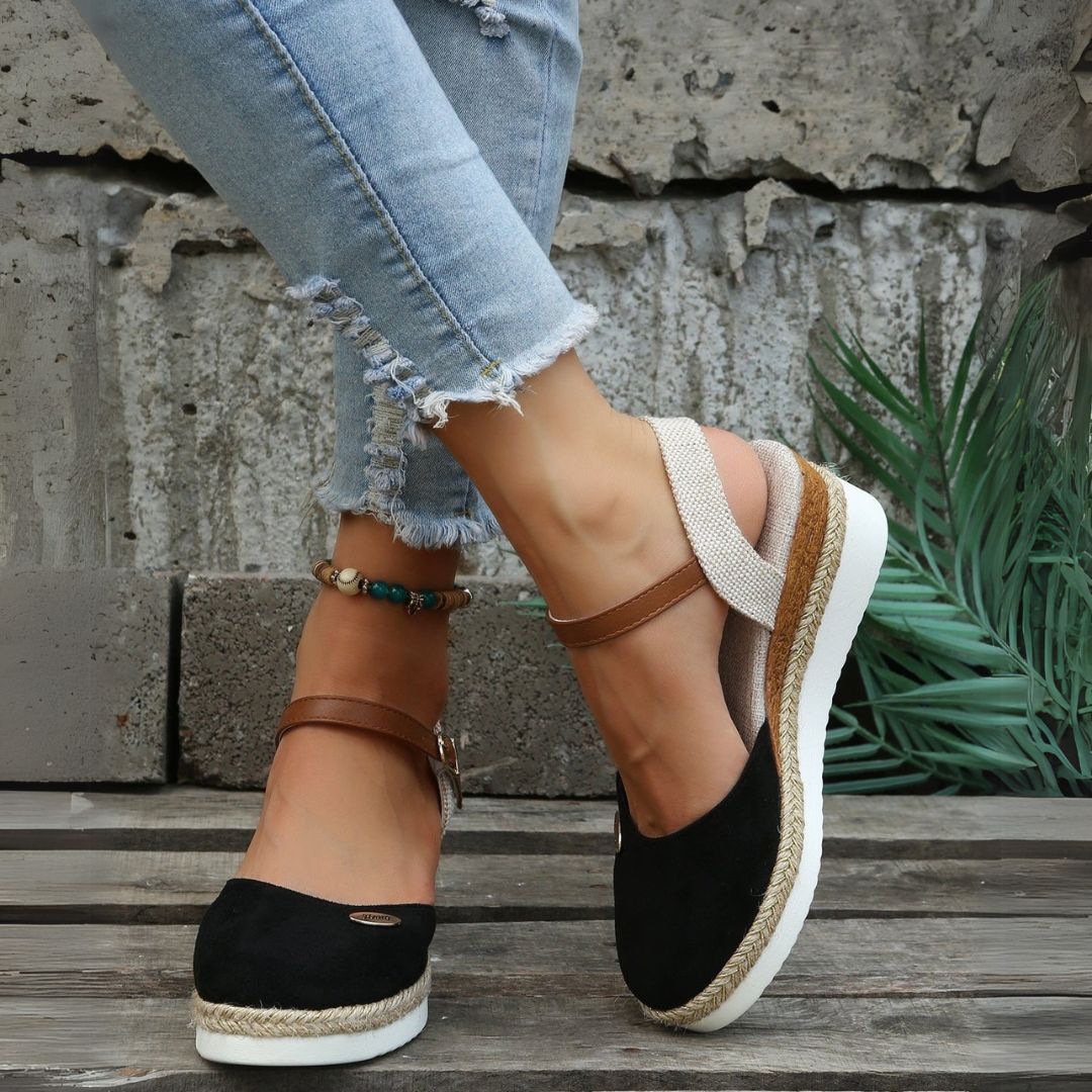 Suede Espadrille Orthopedic Sandals Women