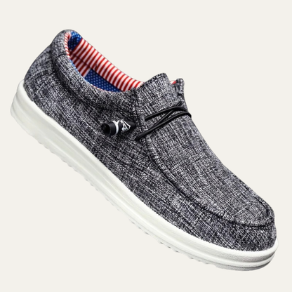 Men’s Casual Moc Toe Slip On Textile Shoes
