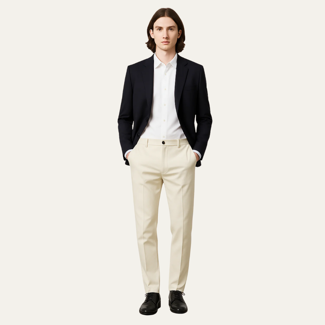 Men’s Tailored Flat Front Dress Pants