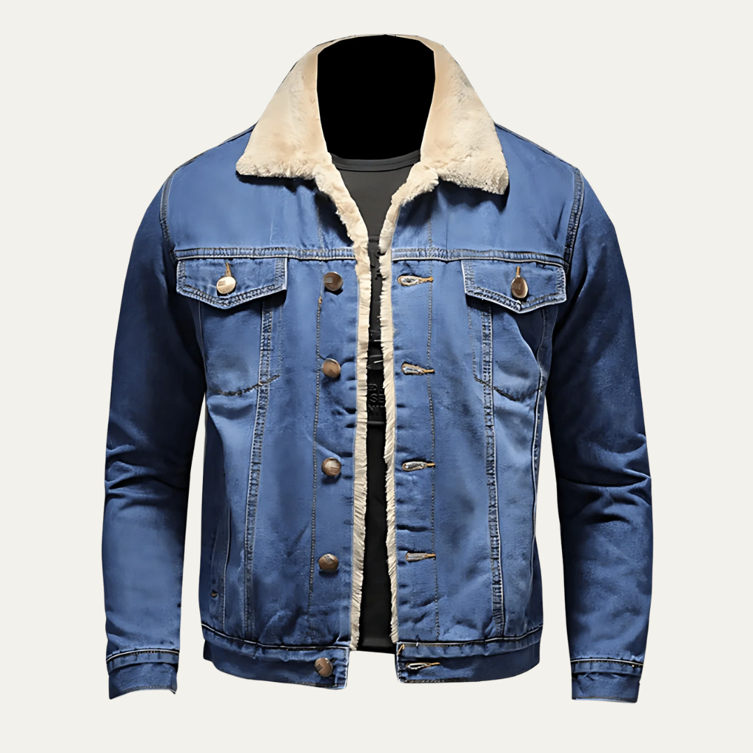 Men’s Wide Wale Corduroy Faux Fur Collar Bomber Jacket