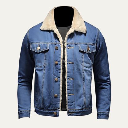 Men’s Wide Wale Corduroy Faux Fur Collar Bomber Jacket