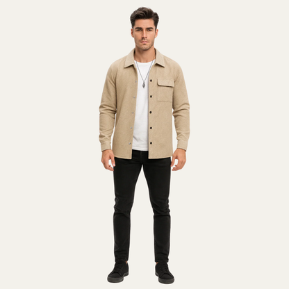 Men’s Textured Quilted Shacket