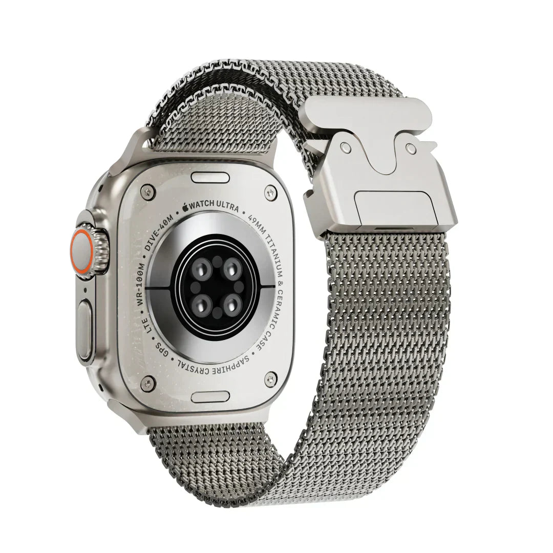 Metallic Adjustable Milanese Loop Apple Watch Band