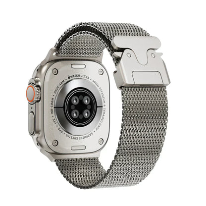 Metallic Adjustable Milanese Loop Apple Watch Band