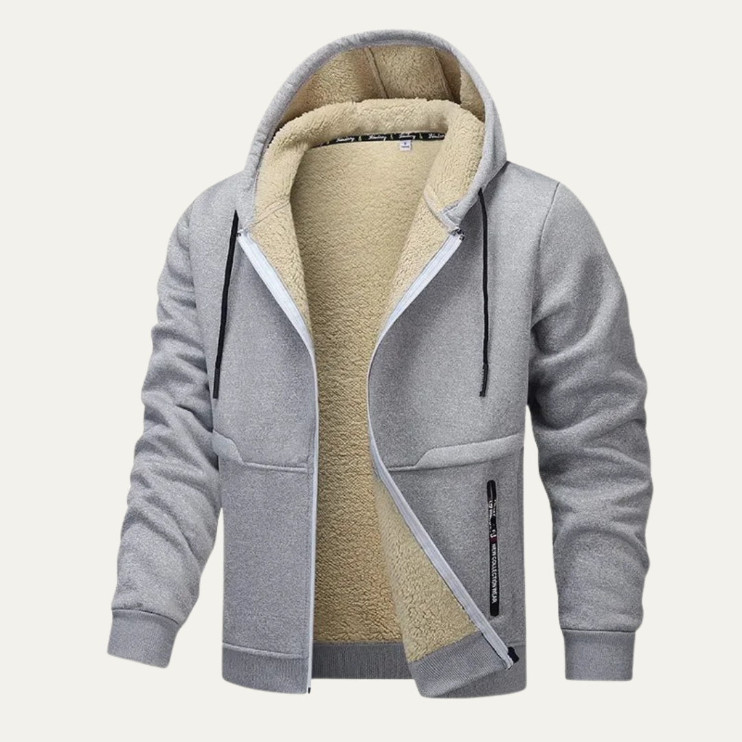 Men’s Sherpa Lined Heavy Zip Hoodie