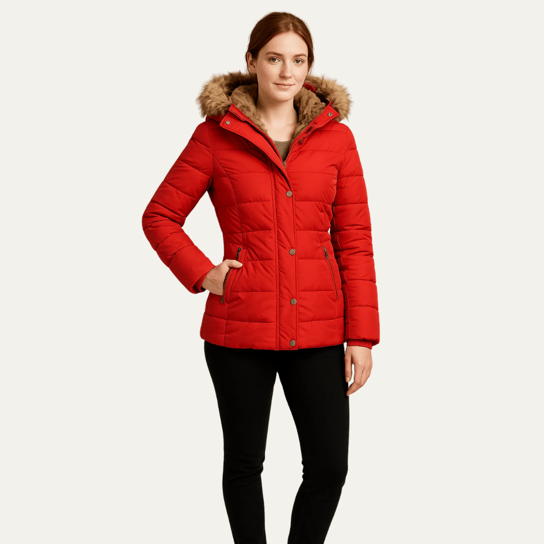 Women’s Faux Fur Hooded Quilted Puffer Jacket