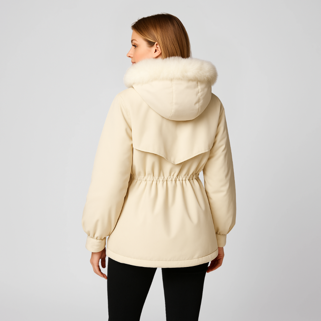 Neriva | ArcticGlam Coat - Fashionable Winter Wear Featuring a Cozy Fur Hood