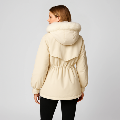 Neriva | ArcticGlam Coat - Fashionable Winter Wear Featuring a Cozy Fur Hood