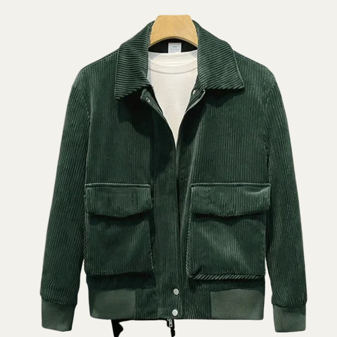 Men’s Corduroy Snap Front Casual Jacket