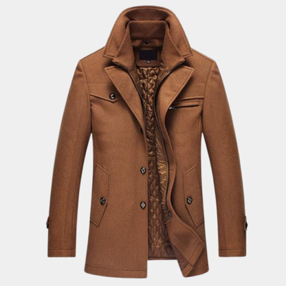 Wool Blend Business Coat