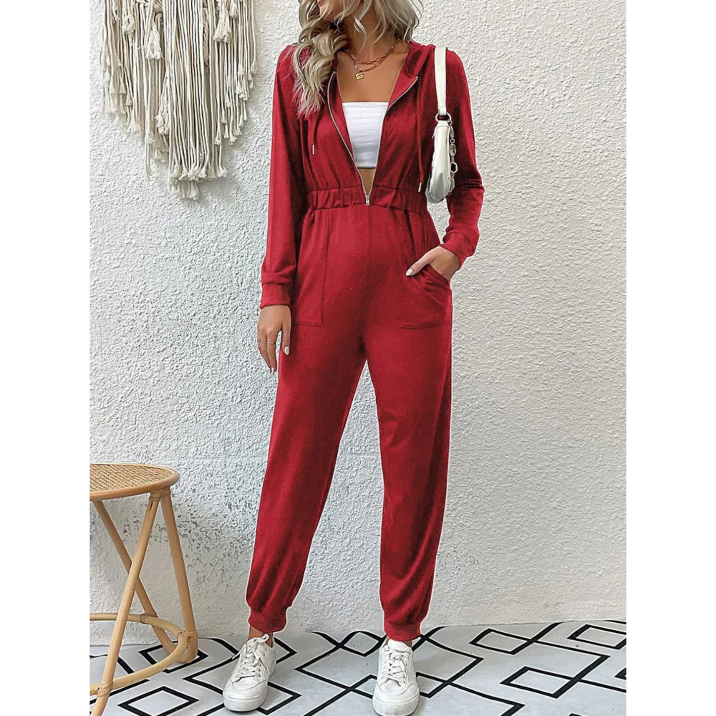 Comfortable Vintage Women's Jumpsuit Tracksuit - BritishElegance