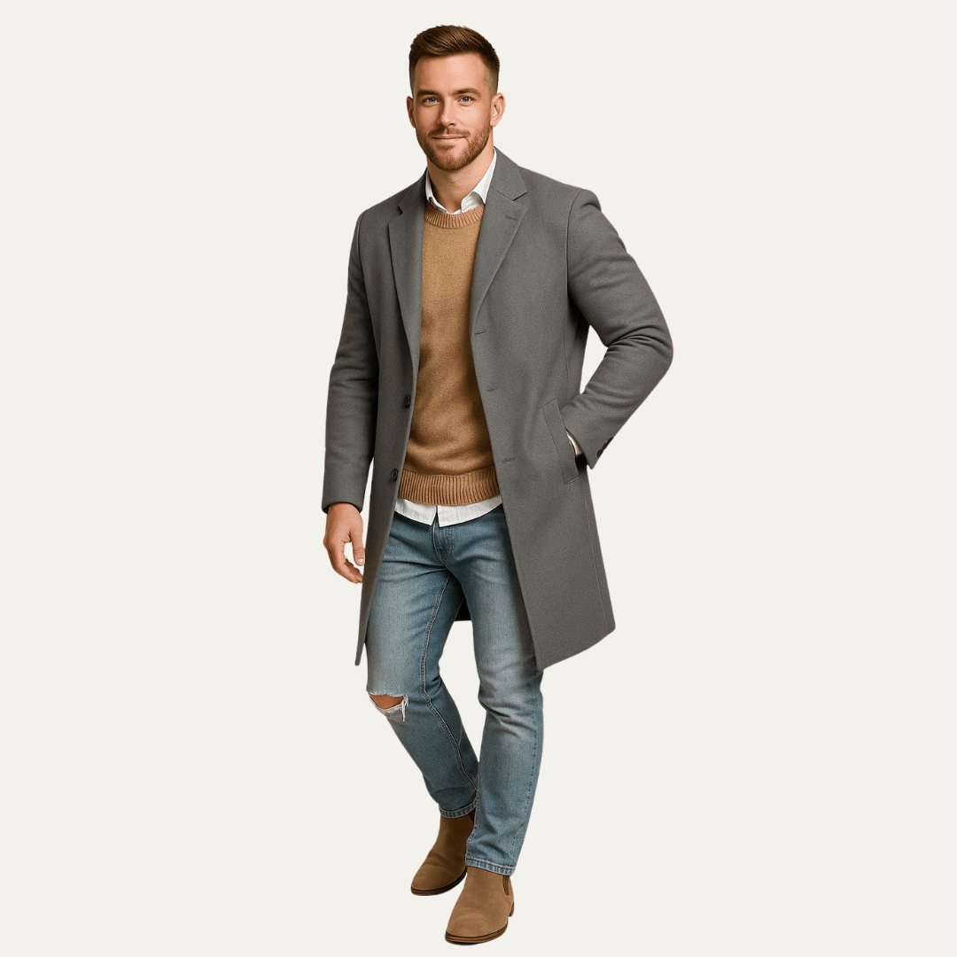 Men’s Tailored Mid-Thigh Topcoat