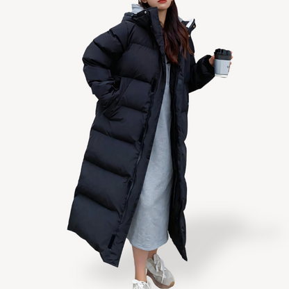 Women's Long Puffer Coat Hooded Down Winter Warm Jacket