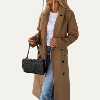 Women’s Tailored Overcoat with Notched Lapels
