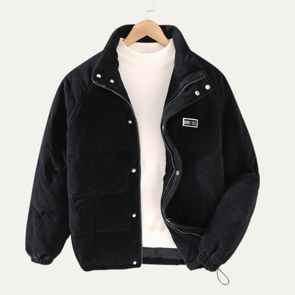 Men’s Corduroy Quilted Padded Puffer Jacket