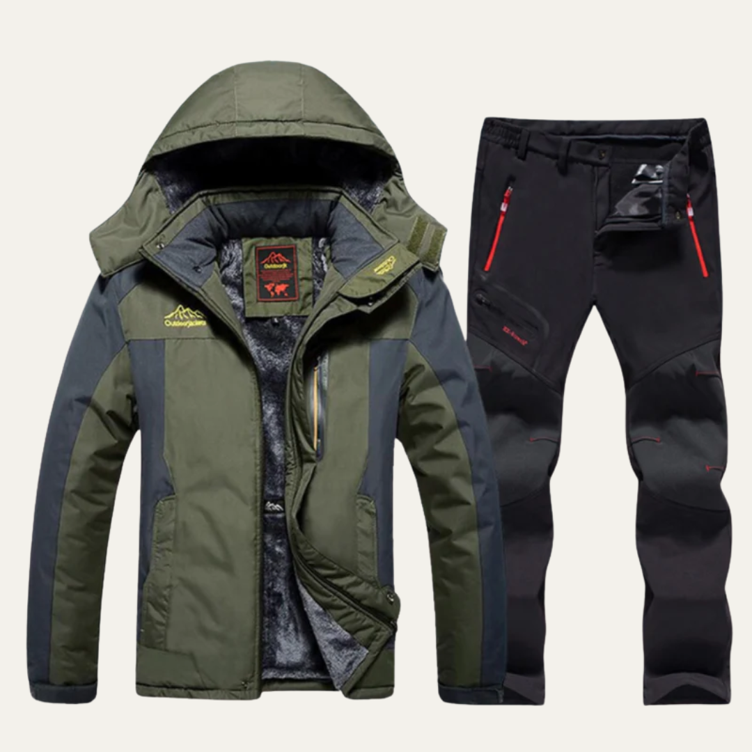 Men’s Waterproof Outdoor Jacket and Pants Hiking Suit