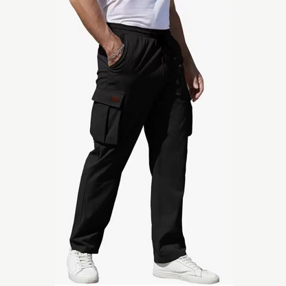Relaxed Fit Grey Cargo Pants for Men - BritishElegance