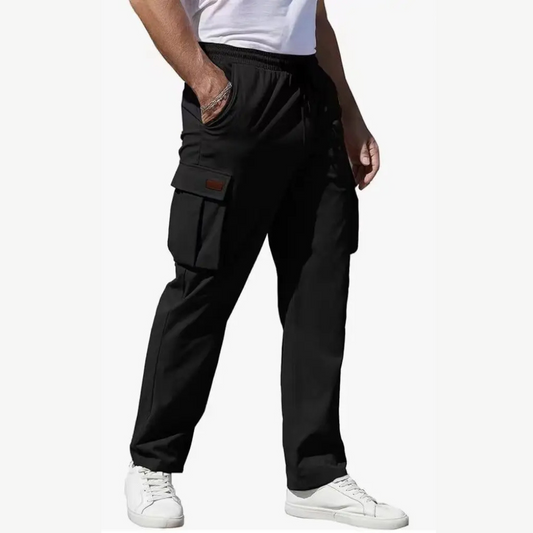 Relaxed Fit Grey Cargo Pants for Men - BritishElegance