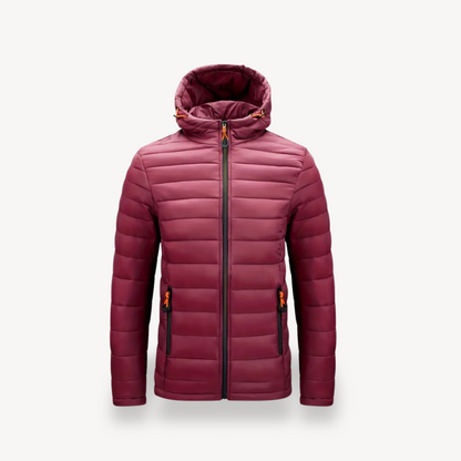 Polyester Hooded Puffer Jacket Men