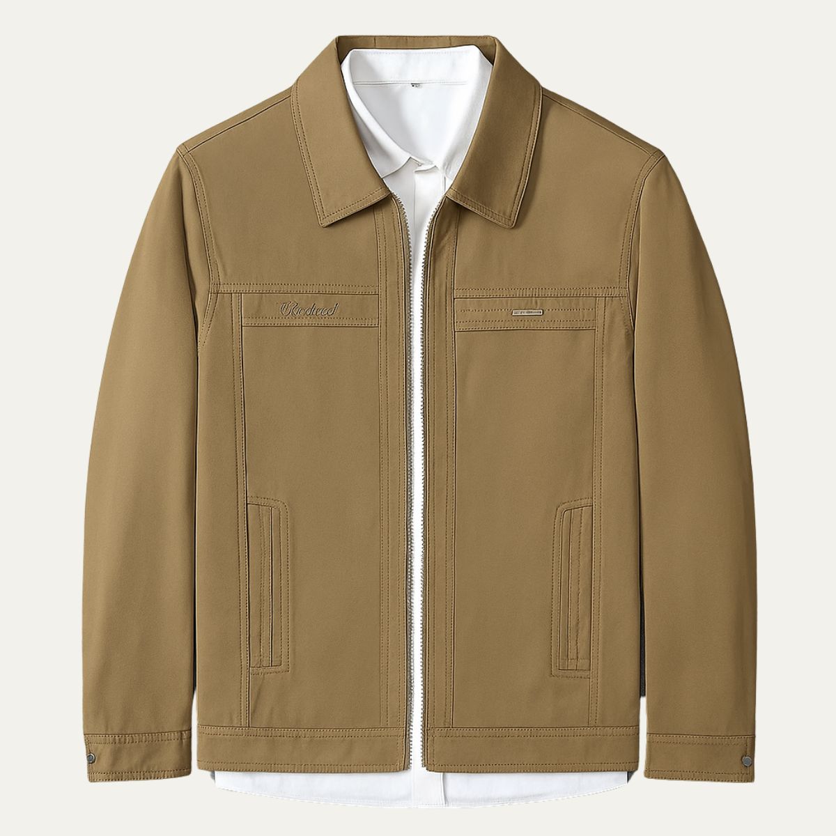 Men’s Casual Zip Front Shirt Jacket