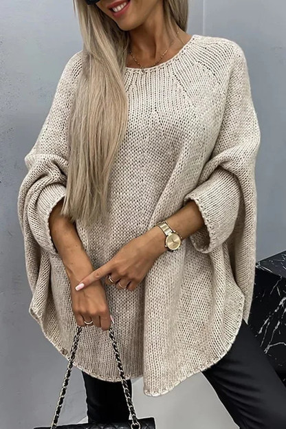 Warm Women's Big Crew Neck Sweater - BritishElegance