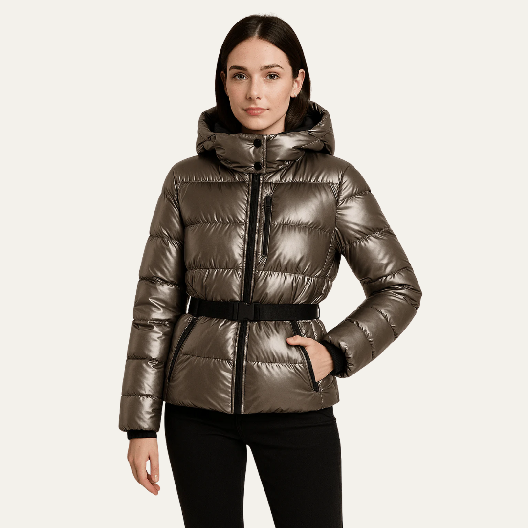 Women’s Belted Hooded Puffer Jacket