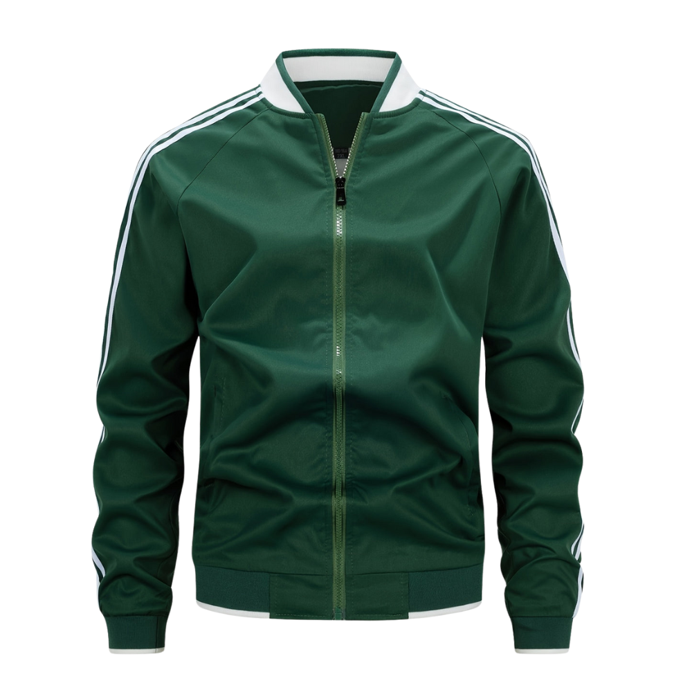 Men’s Stripe Sleeve Bomber Jacket