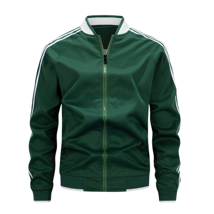 Men’s Stripe Sleeve Bomber Jacket