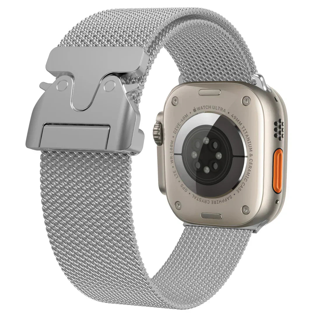 Stylish Woven Metal Strap for Apple Watch
