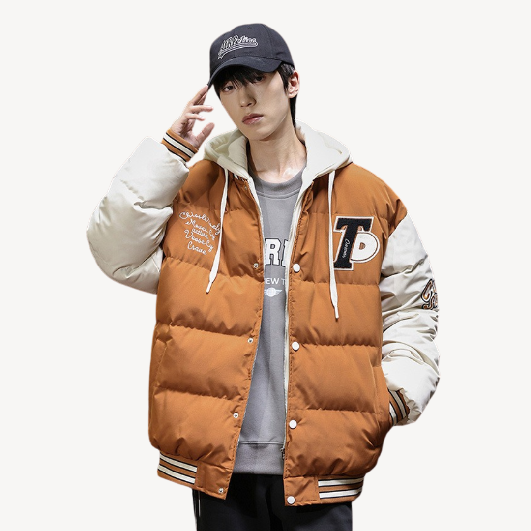 Polyester Hooded Winter Parka for Men