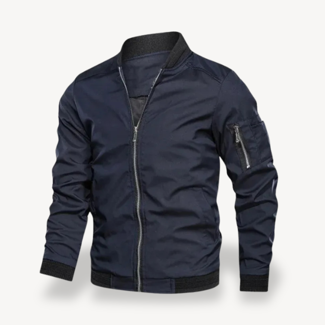 Men's Lightweight Polyester Bomber Jacket