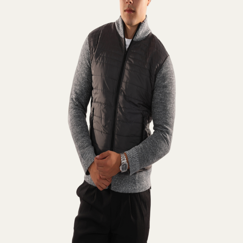 Men’s Hybrid Quilted Knit Sleeve Jacket