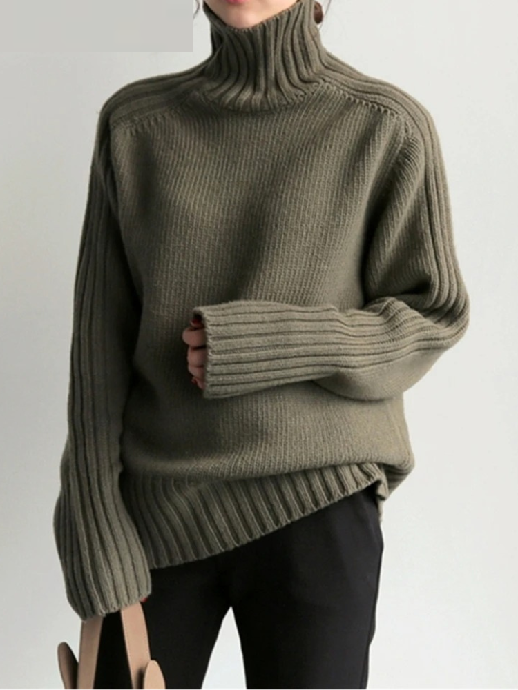 Cozy Women's Chunky Knit Turtleneck Sweater