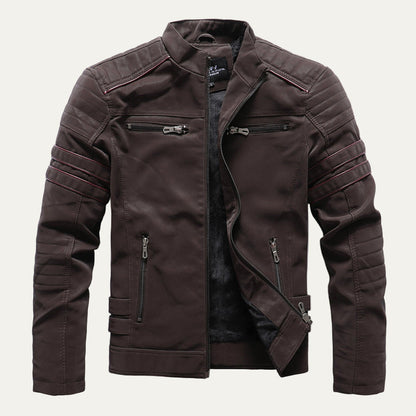 Men’s Quilted Racing Motorcycle Jacket