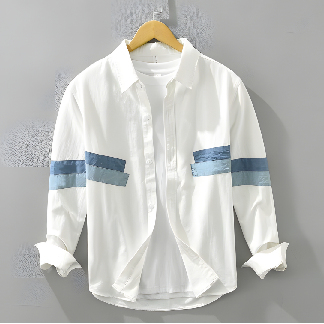 Olaf Polo Shirt with Patchwork Stripes