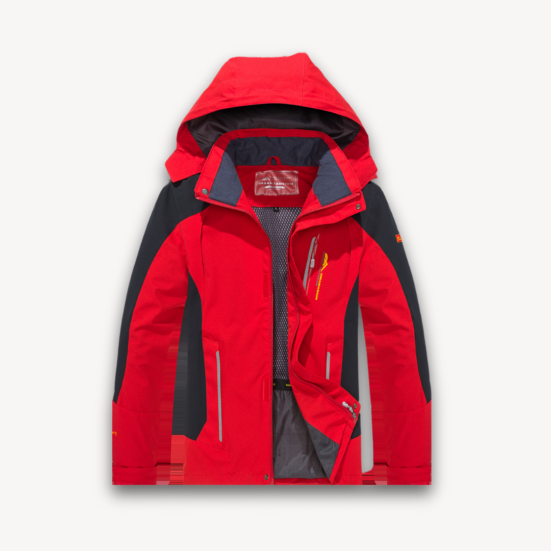Men's Waterproof Hooded Softshell Jacket - Lightweight Outdoor Windbreaker for Hiking - All-Weather Gear