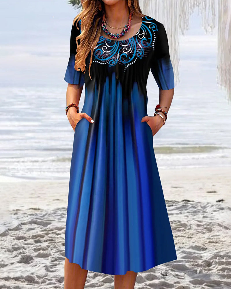 Women's Lightweight Short Sleeve Summer Dress - BritishElegance