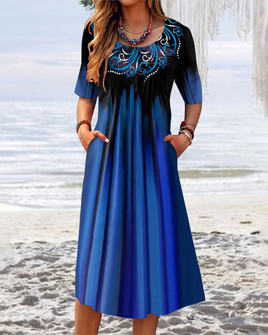 Women's Lightweight Short Sleeve Summer Dress - BritishElegance