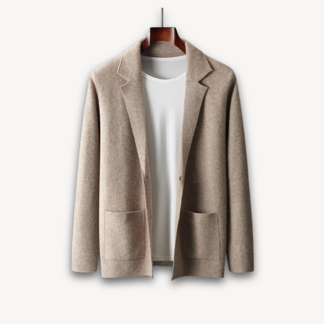 Men's Casual Cashmere Wool Blend Blazer, Lightweight, Adults