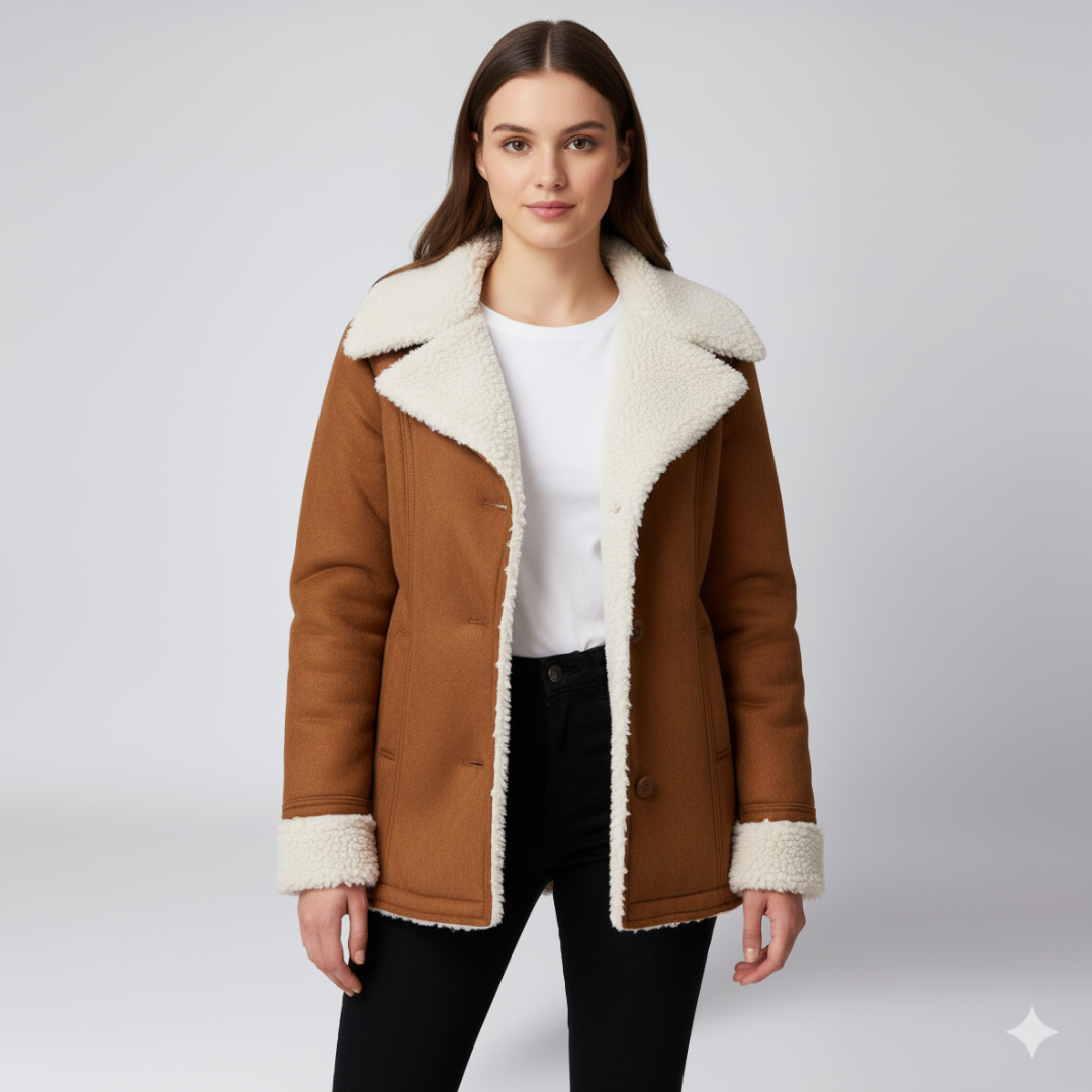 Glaiza | Winter Jacket - Soft-Lined Outerwear with Turn-Down Collar for Women