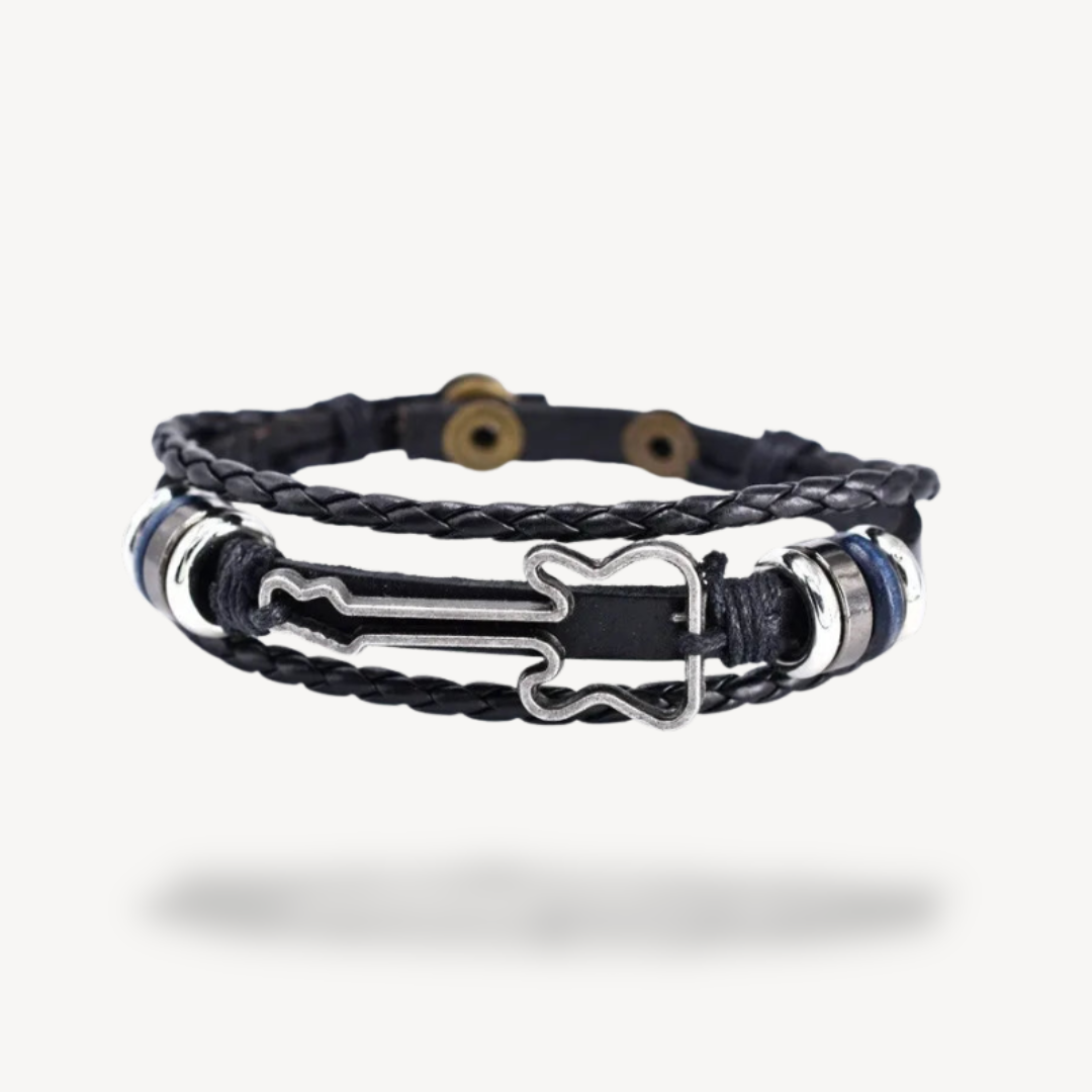 Guitar Design Leather Bracelet
