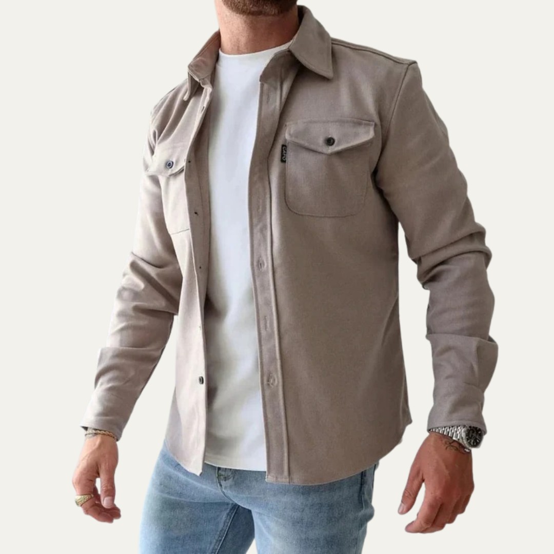Men’s Casual Button Front Overshirt