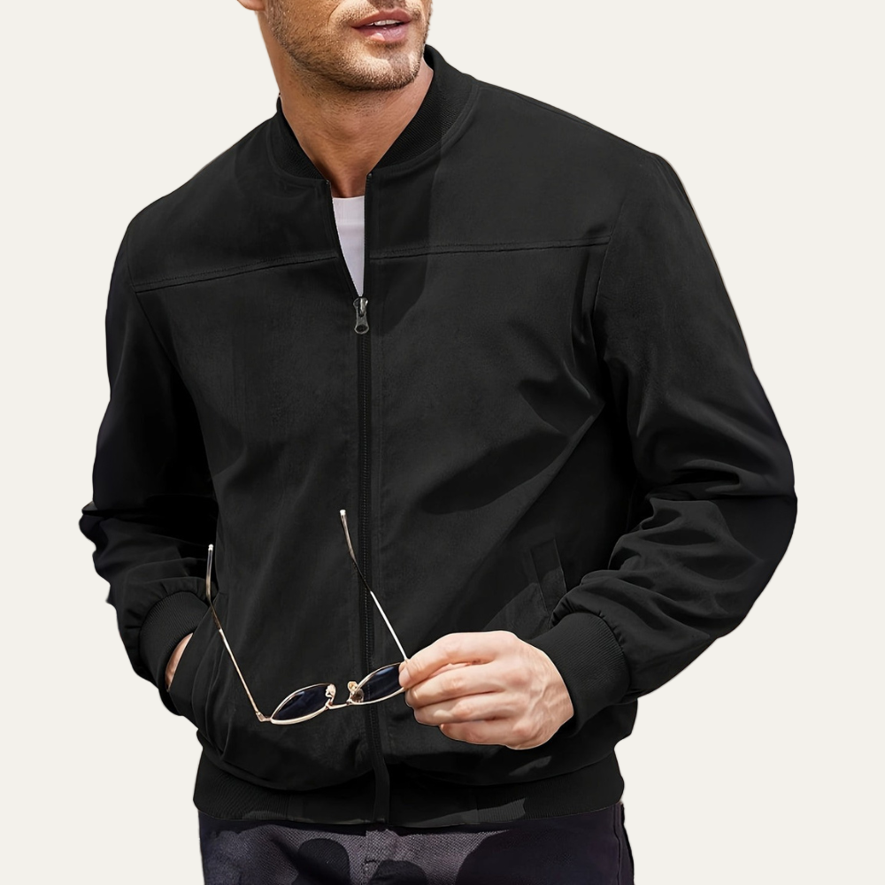 Men’s Classic Zip Front Bomber Jacket