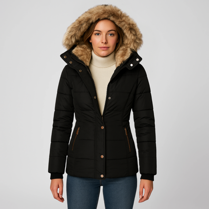 Serava | UrbanEase Coat - Fashionable Hooded Outerwear with Long Sleeve Warmth