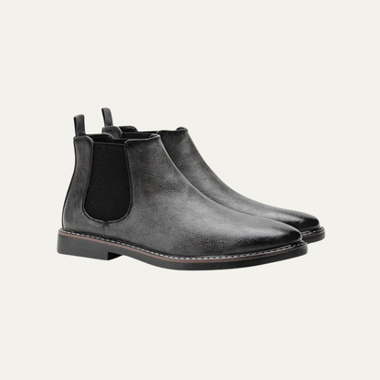 Men’s Burnished Leather Look Chelsea Boot