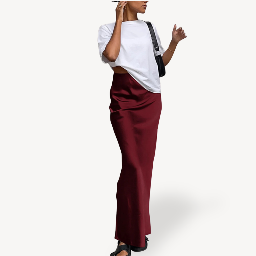 Women’s Maxi Satin Skirt