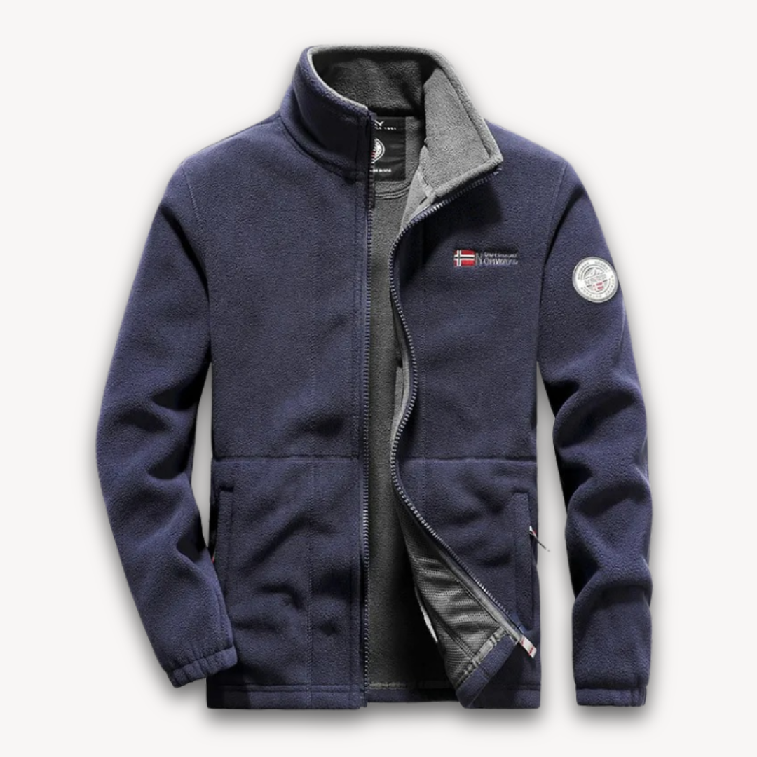 Men's Fleece Jacket, Warm Winter Outdoor Coat - Full-Zip