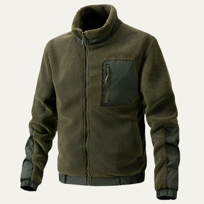 Men’s Textured Sherpa Fleece Jacket