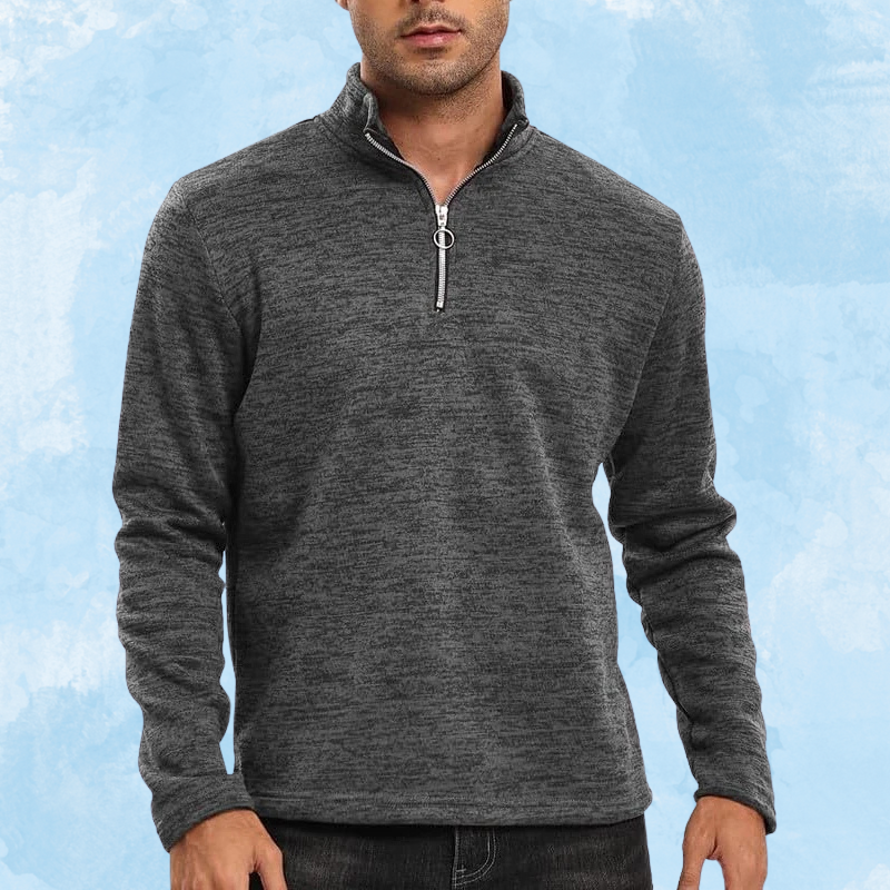 Warm Men's Half-zip Fleece Sweater
